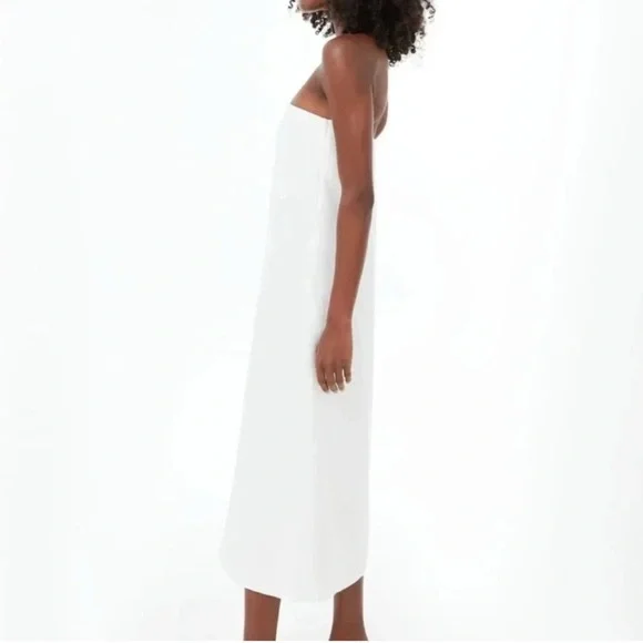 Tuckernuck Strapless White Midi Dress - Picture 4 of 12